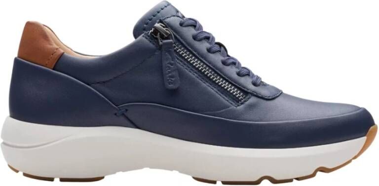 Clarks Blauwe Tivoli Zip Dames Sneakers