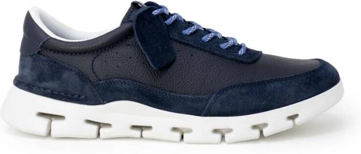 Clarks Comfortabele Leren Blauwe Sneakers voor Heren Multicolor Heren - Foto 6