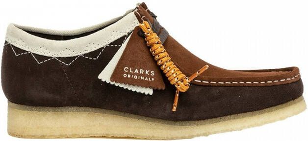 Clarks Heren schoenen Wallabee G 4 dark tan combi