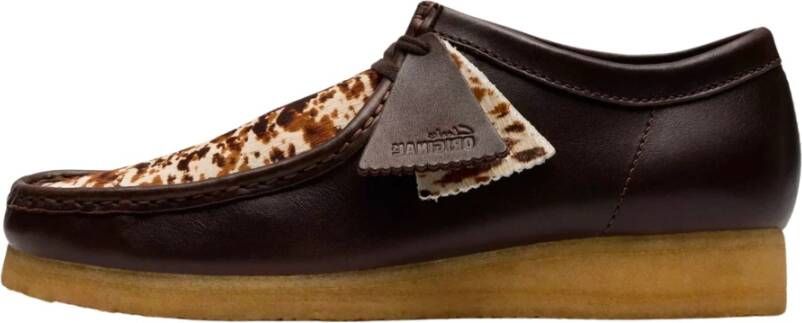 Clarks Bruin Interesse Wallabee Haar Op Sneakers - Foto 2