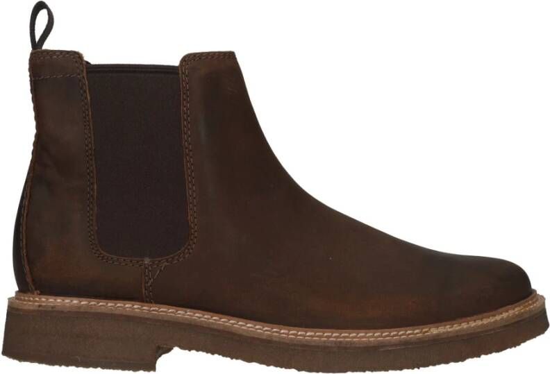 Clarks Bruine Leren Heren Chelsea Boot Bruin Heren