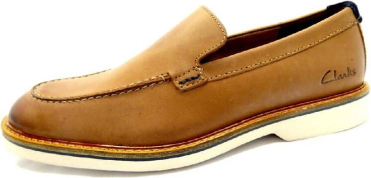 Clarks Bruine Leren Schoenen Brown Heren
