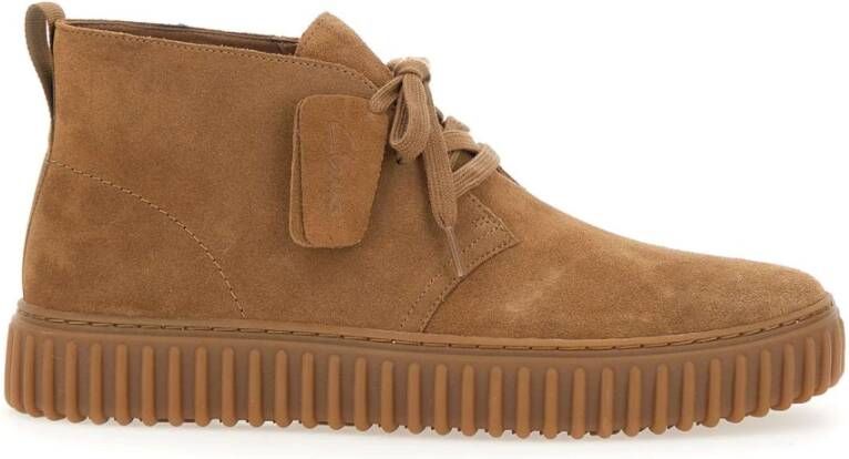 Clarks Bruine Suède Herenlaarzen Brown Heren