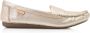 Clarks Champagne Leren Loafers Freckle Walk Gray Dames - Thumbnail 2
