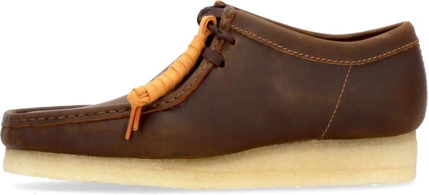 Clarks Bruine Leren Mocassins Vierkante Neus Schoenen Brown Heren