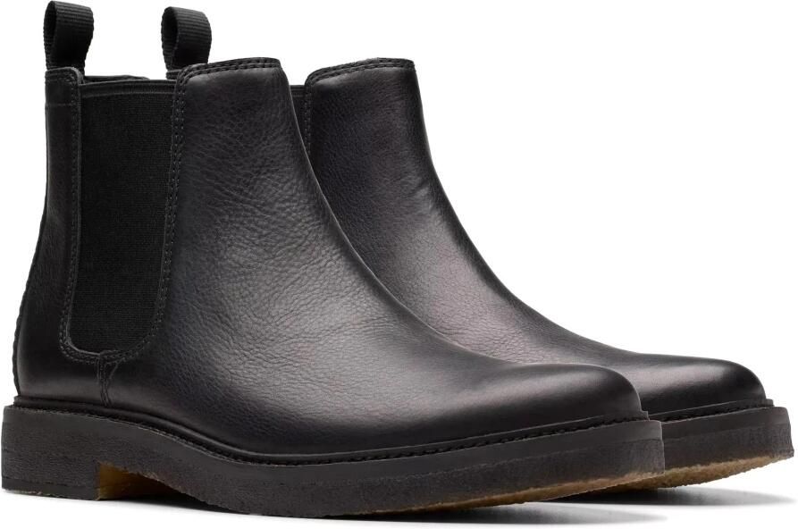 Clarks Zwarte Leren Enkellaars Heren Black Heren - Foto 2