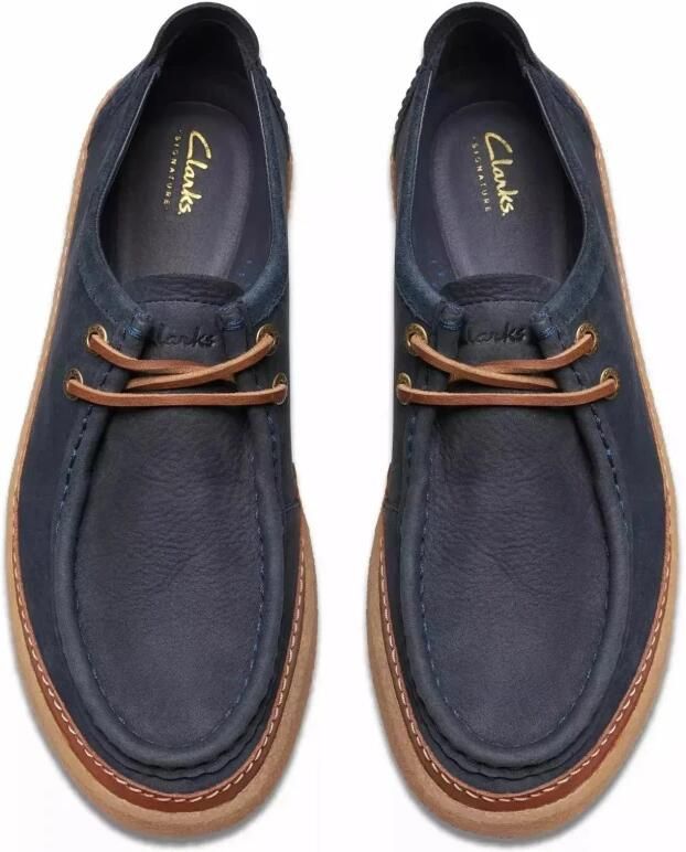 Clarks Clarkwood Moc heren veterschoen blauw
