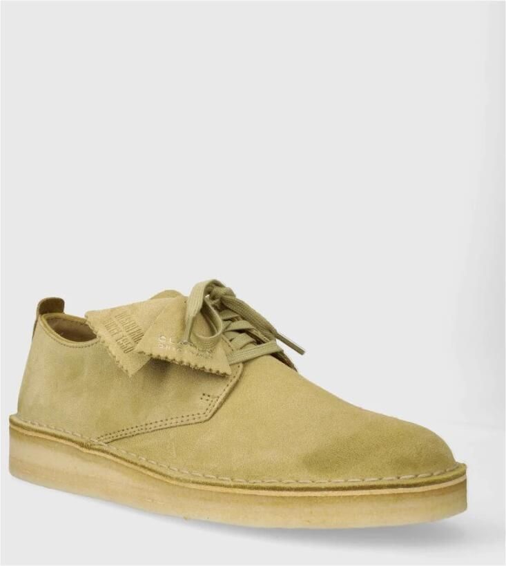 Clarks Coal London Beige Suede Lage veterschoenen Heren - Foto 2