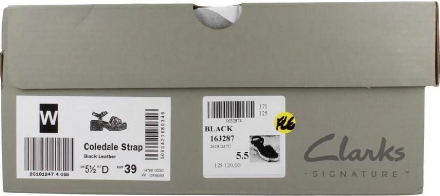 Clarks Shoes CLARKS COLEDALE STRAP 26181247 Zwart - Foto 7