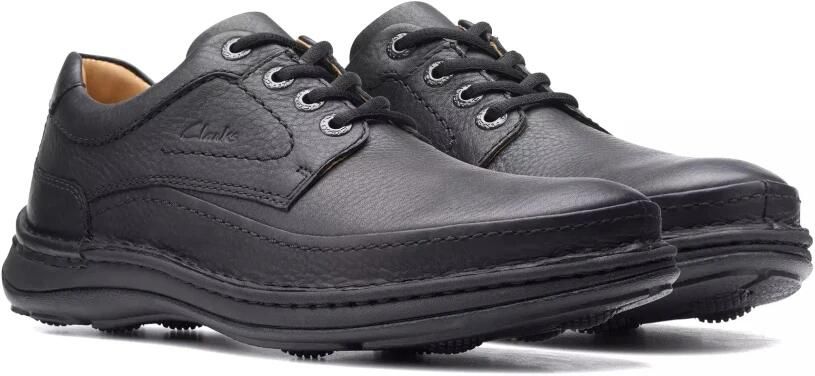 Clarks Nature Three heren veterschoen Zwart