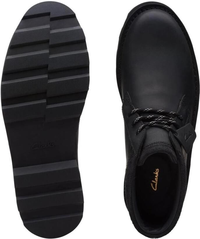 Clarks DB WP Leren Booties Zwart Heren