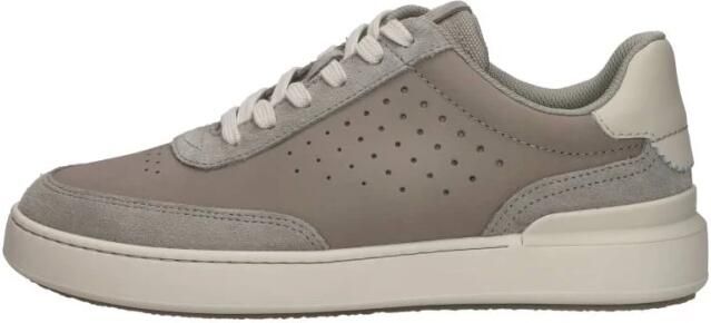 Clarks Grijze Leren Veterschoenen voor Vrouwen Gray Dames