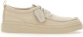 Clarks Crème Canvas Veterschoenen Polden Moc - Beige
