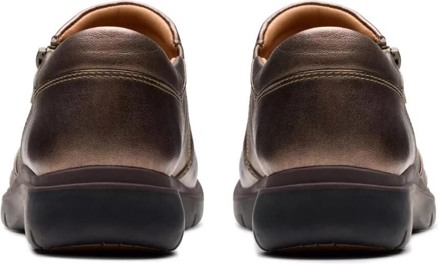 Clarks Bronzen Dames Loafer met Rits Brown - Foto 3