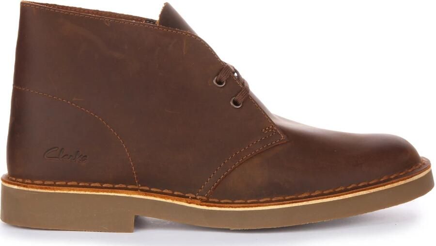 Clarks Veterboot Desert Boot Evo Beeswax Leather Bruin Gevet Leer Verwisselbaar Voetbed - Foto 4