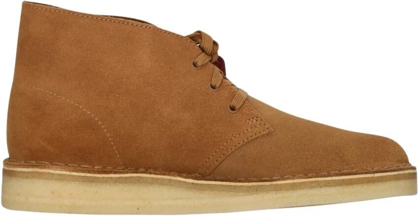 Clarks Donker Zand Suède Heren Lifestyle Schoen Brown