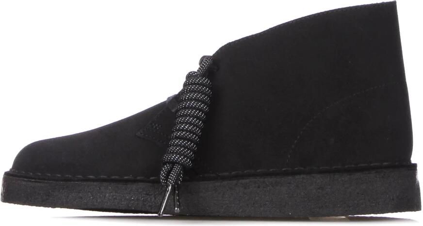 Clarks Desert Coal zwarte suede lifestyle-schoen voor heren