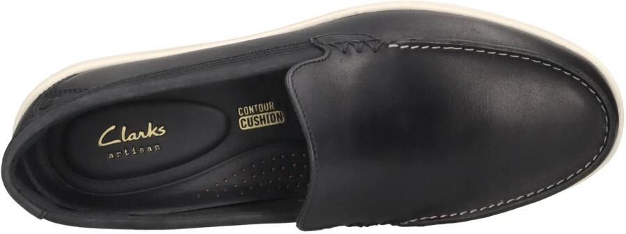 Clarks Bootschoenen Bratton Loafer bootsschoen mocassin slip-on sneaker met siernaad - Foto 3