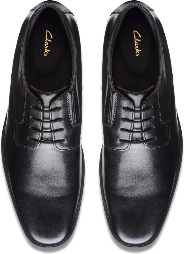 Clarks Howard Walk Zwarte Leren Derby Schoenen - Foto 2