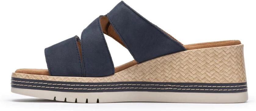 Clarks Dames slipper met hak Kidiki Cove 26186699 Blauw - Foto 4