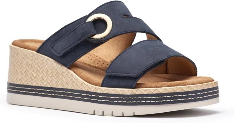 Clarks Dames slipper met hak Kidiki Cove 26186699 Blauw - Foto 3