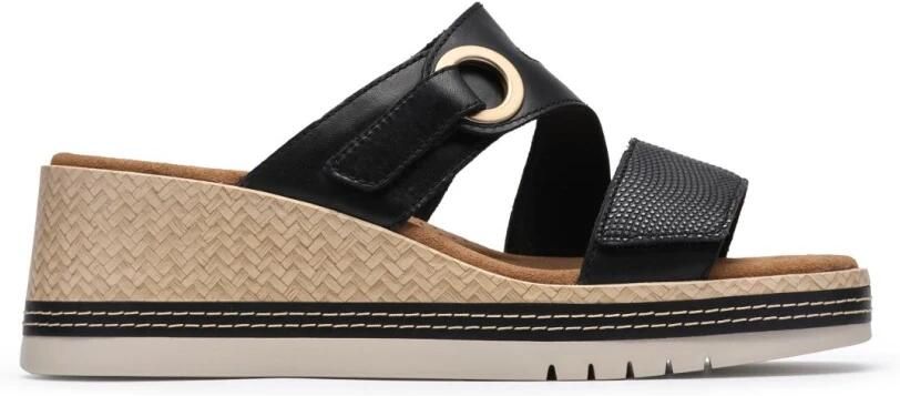 Clarks Dames slipper met hak Kidiki Cove 26185952 Zwart - Foto 2