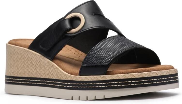 Clarks Dames slipper met hak Kidiki Cove 26185952 Zwart - Foto 4