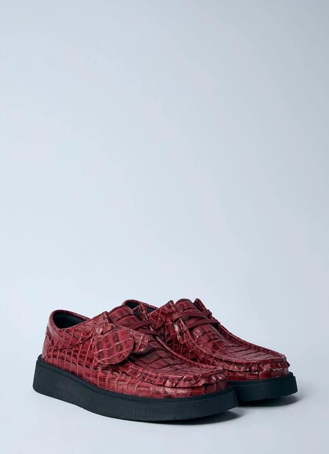 Clarks Krokodilreliëf Veterschoenen
