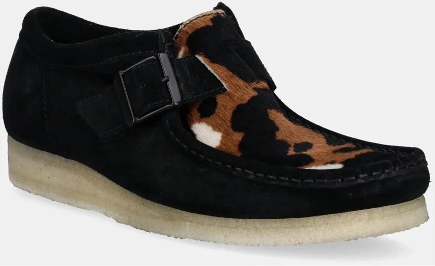Clarks Zwarte Suède Gesp Wallabee Sneakers - Foto 3