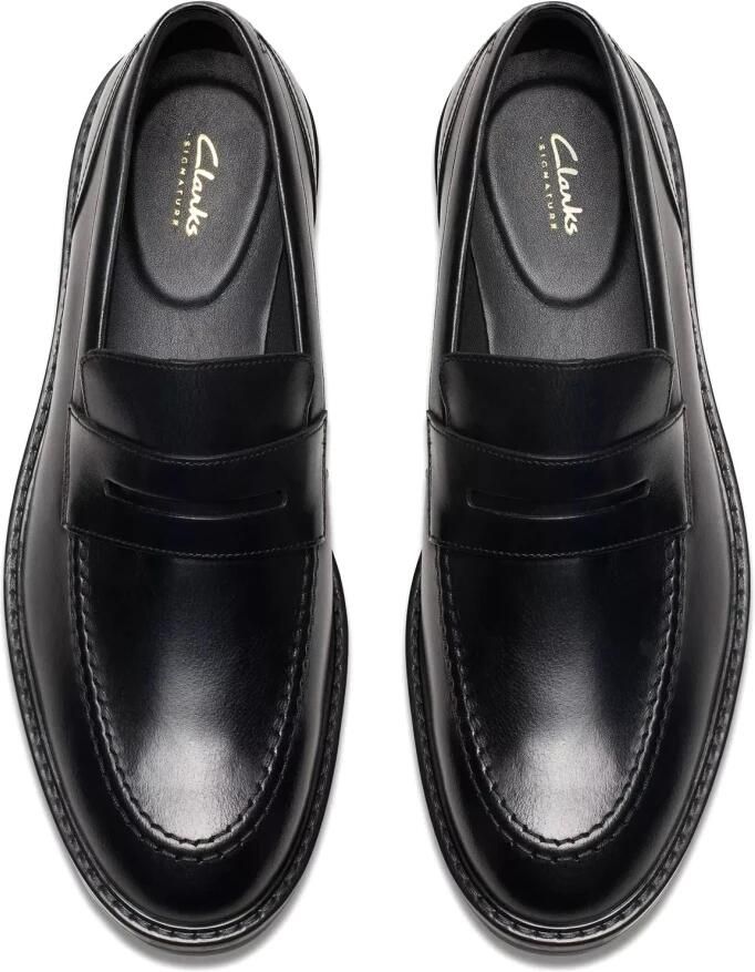 Clarks Zwarte herenloafer met gewatteerd voetbed Black Heren - Foto 2