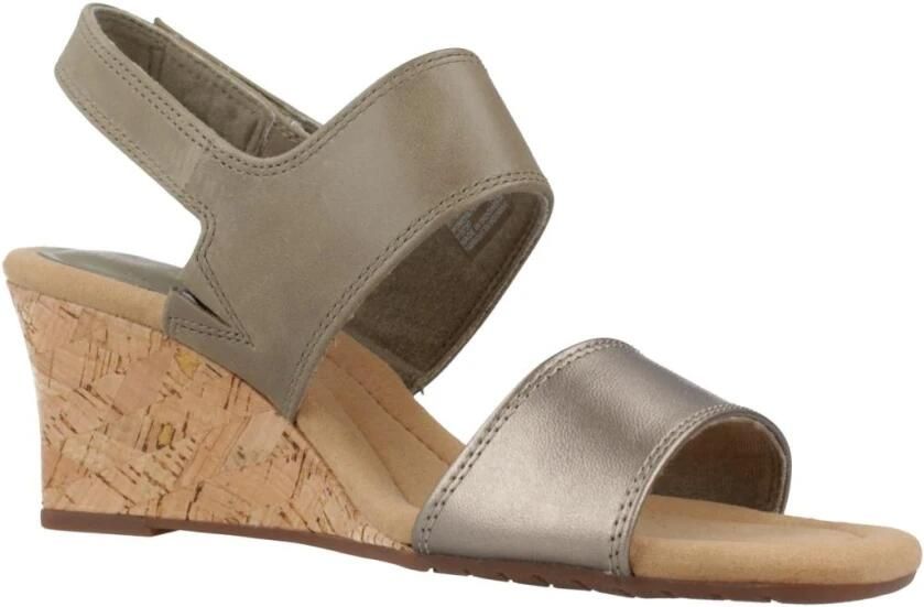 Clarks Metallic Sleehak Sandalen voor Comfort en Stijl - Foto 2