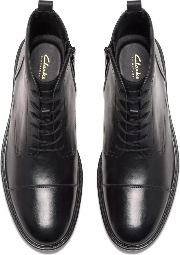 Clarks Zwarte Leren Enkellaars voor Mannen Black Heren - Foto 4