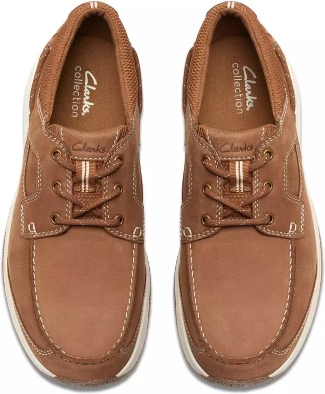 Clarks SAILVIEW~LACE~~~~~~~~~~~~~~~~~ Vrije tijdsschoenen Instappers Cognac - Foto 5