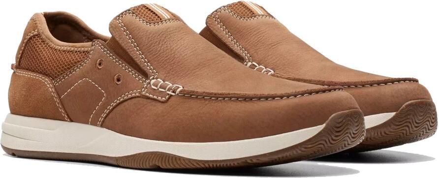 Clarks 26176975 heren instappers sportief (8) bruin - Foto 13