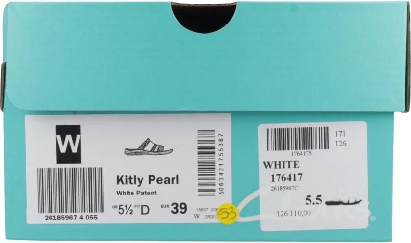 Clarks Kitly Pearl leren schoenen wit lakleer - Foto 3