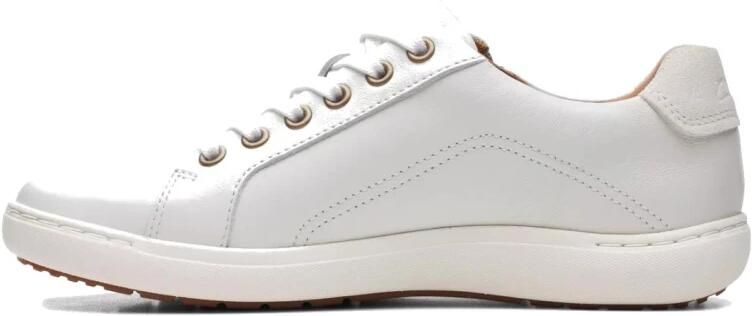 Clarks Dames Nalle Lace D 1 white leather