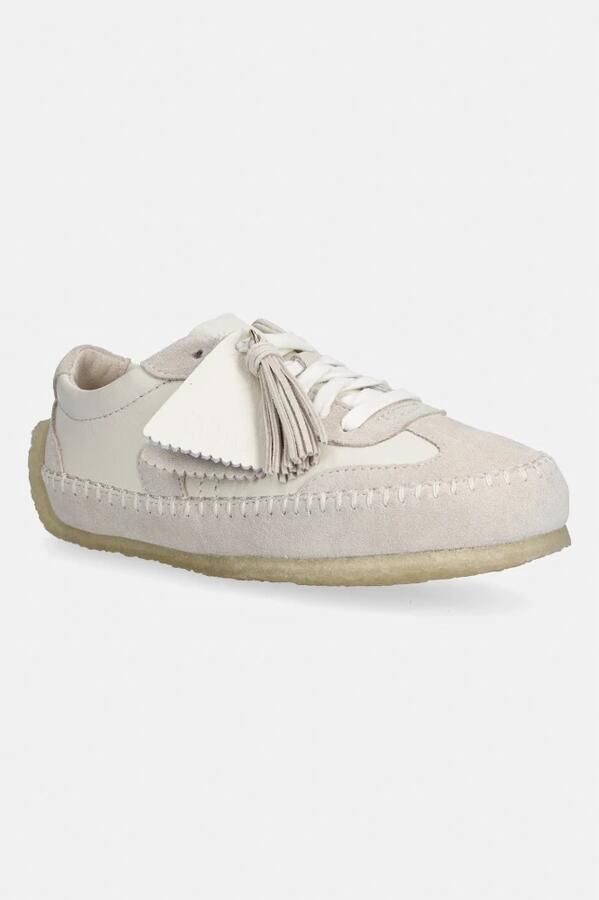 Clarks Tor Lage beige suède sportschoenen - Foto 2