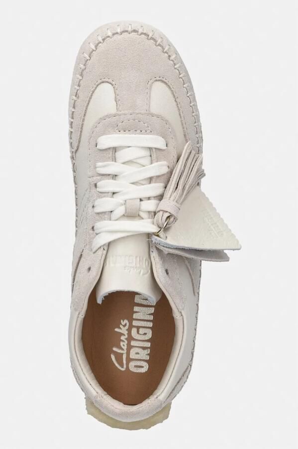 Clarks Tor Lage beige suède sportschoenen - Foto 3