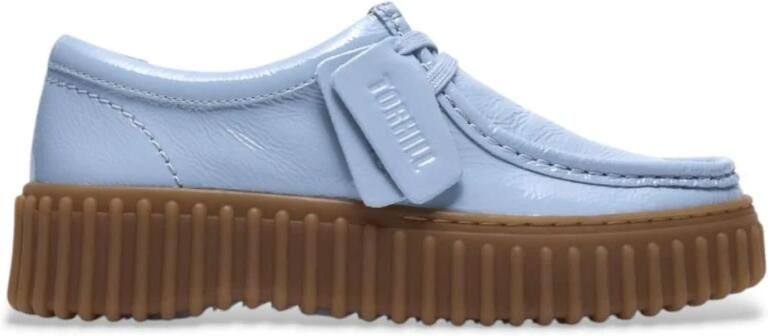 Clarks Dames veterschoenen Torhill Bee 26186669 Lichtblauw lakleer - Foto 2