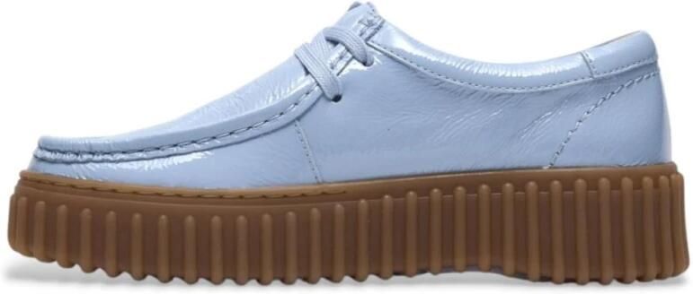 Clarks Dames veterschoenen Torhill Bee 26186669 Lichtblauw lakleer - Foto 5