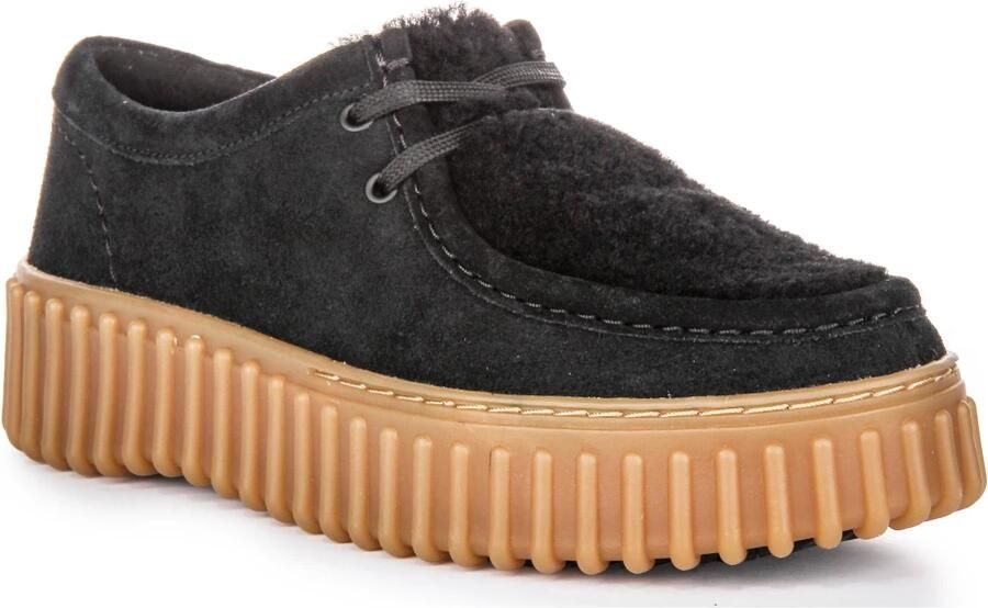 Clarks Torhill Suede Crepe Casual Shoes Wo Black Lace Up Shoes - Foto 9