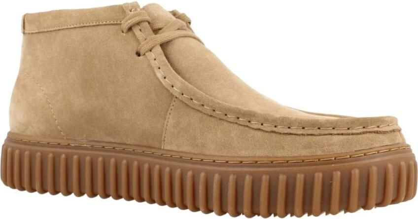 CLARKS ORIGINALS Clarks Veterschoenen Heren Torhill Hi Heren Maat: 45 Materiaal: Suède Kleur: Camel - Foto 5
