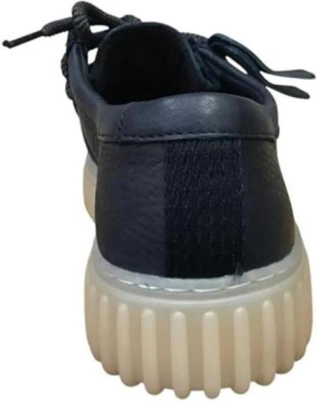 Clarks Blauwe Leren Veterschoenen Blue Heren - Foto 2
