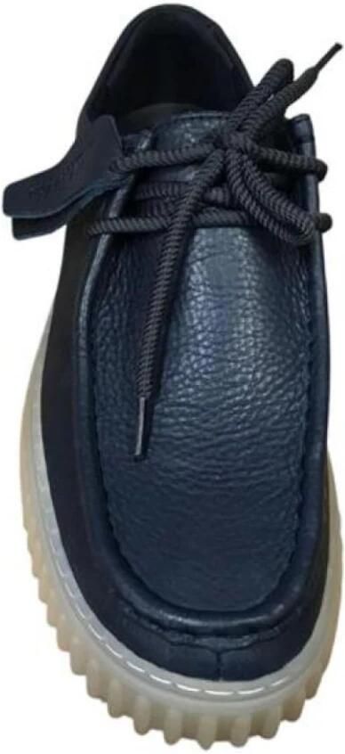 Clarks Blauwe Leren Veterschoenen Blue Heren - Foto 3