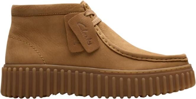 Clarks TORHILL~MOSS~~~~~~~~~~~~~~~~~~ Hoge sneakersVeterlaarzenDames veterschoenenDames sneakersHalf-hoge schoenen Cognac - Foto 7