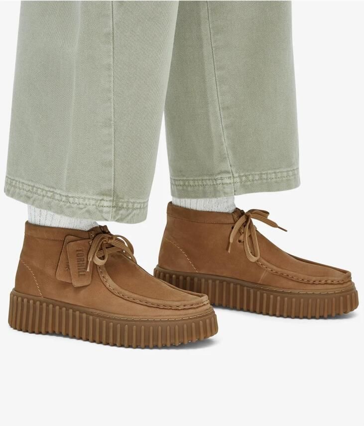 Clarks TORHILL~MOSS~~~~~~~~~~~~~~~~~~ Hoge sneakersVeterlaarzenDames veterschoenenDames sneakersHalf-hoge schoenen Cognac - Foto 3