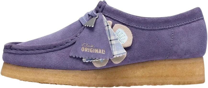 CLARKS ORIGINALS Paarse Clarks Veterschoenen Wallabee W
