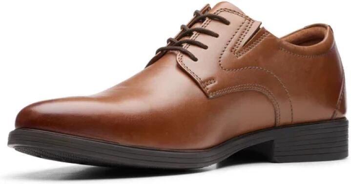 Clarks Whiddon Plain heren veterschoen bruin - Foto 4
