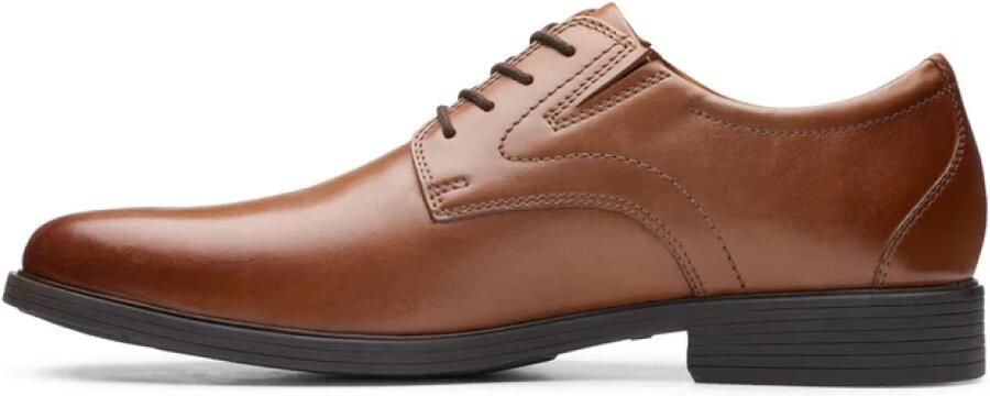 Clarks Whiddon Plain heren veterschoen bruin - Foto 3