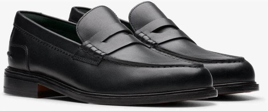 Clarks Zwarte Leren Loafers Stijlvolle Herenschoenen - Foto 2